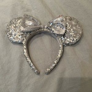 Silver Sequin Minnie Ears